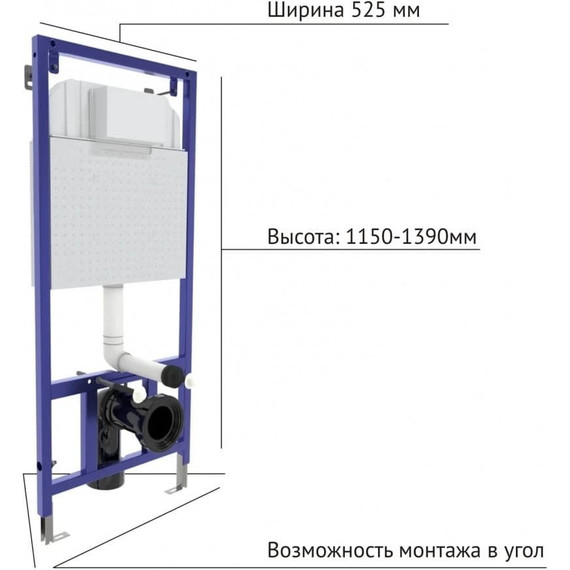 Инсталляция Berges Wasserhaus Novum с подвесным унитазом Mascon Rimless 043214 фото 3