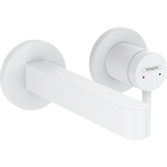 Смеситель для раковины настенный Hansgrohe Finoris 76051700, белый матовый фото 