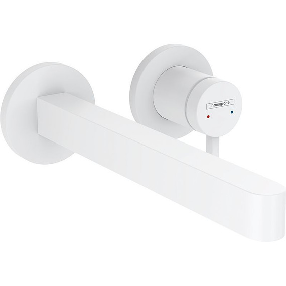 Смеситель для раковины настенный Hansgrohe Finoris 76050700, белый матовый фото 