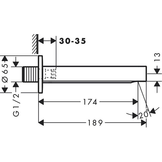Излив для ванны Hansgrohe Finoris 76410000 - 2 Излив для ванны Hansgrohe Finoris 76410000 фото 2