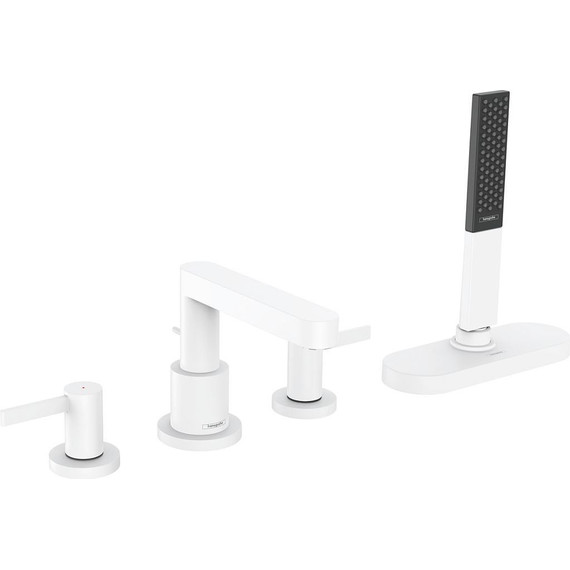 Смеситель для ванны Hansgrohe Finoris 76444700, белый матовый фото 