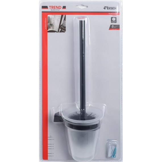 Ершик для унитаза Fixsen Trend FX-97813, цвет чёрный матовый - 2 Ершик для унитаза Fixsen Trend FX-97813, цвет чёрный матовый фото 2