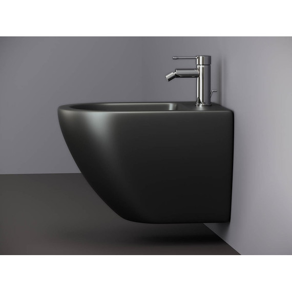 Биде подвесное ceramicanova Metropol CN4003MB, черный матовый фото 4