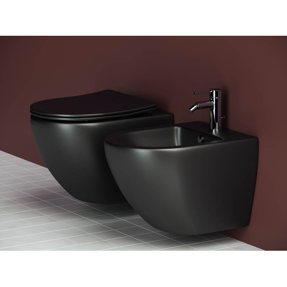 Биде подвесное ceramicanova Metropol CN4003MB, черный матовый фото 12