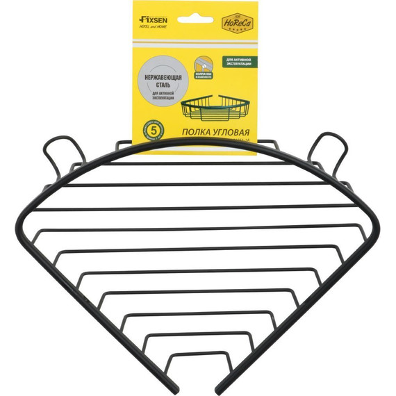 Полка угловая Fixsen Hotel FX-31051-1A, цвет чёрный - 2 Полка угловая Fixsen Hotel FX-31051-1A, цвет чёрный фото 2