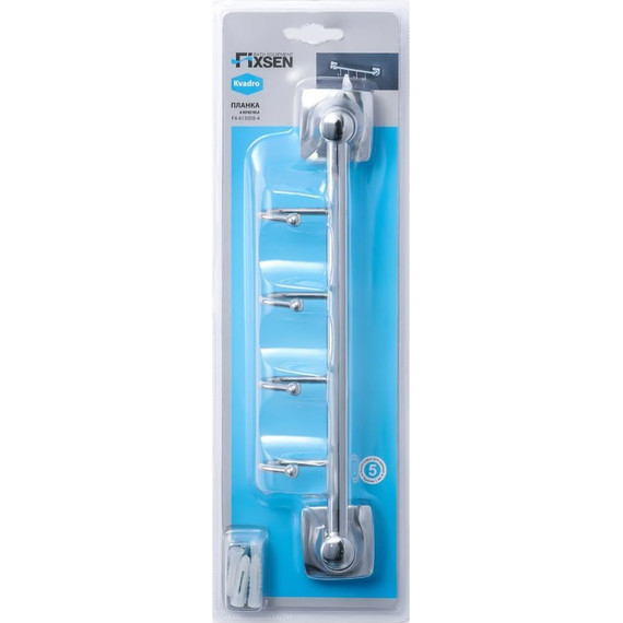 Набор крючков Fixsen Kvadro FX-61305B-4 - 2 Набор крючков Fixsen Kvadro FX-61305B-4 фото 2
