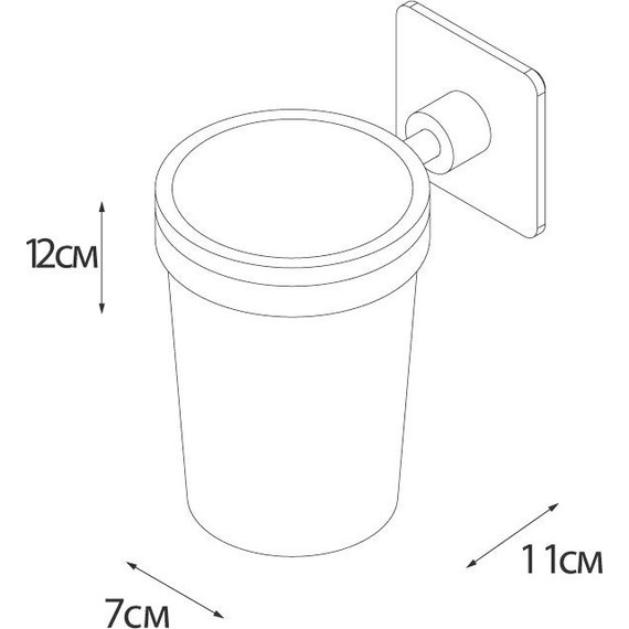 Стакан для зубных щеток Fixsen Square FX-93106 фото 4