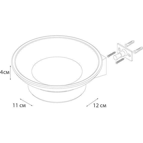 Мыльница Fixsen Trend FX-97808, цвет чёрный матовый фото 3