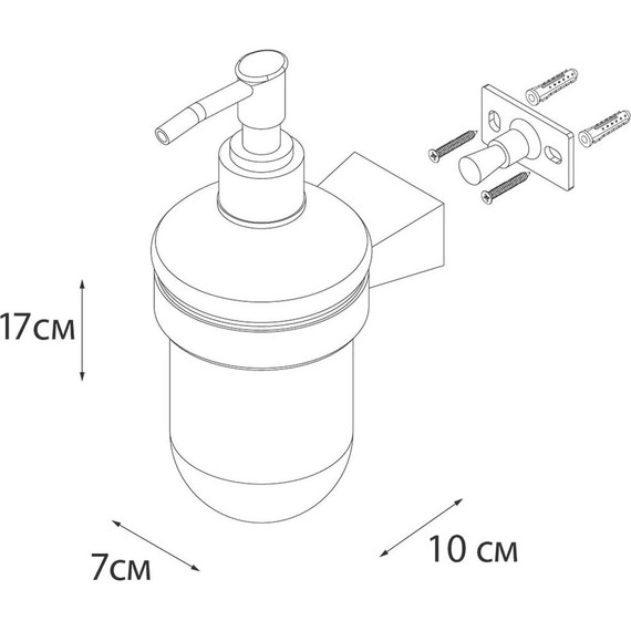 Дозатор для жидкого мыла Fixsen Trend FX-97812, цвет чёрный матовый фото 3