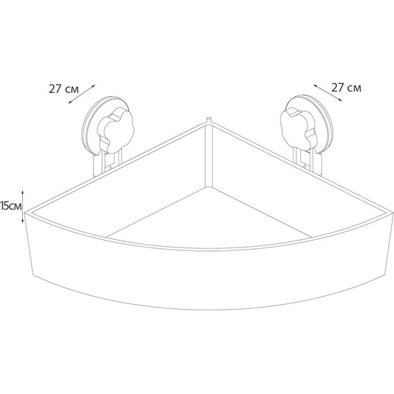 Полка угловая Fixsen Grampus GR-7086, цвет белый - 3 Полка угловая Fixsen Grampus GR-7086, цвет белый фото 3