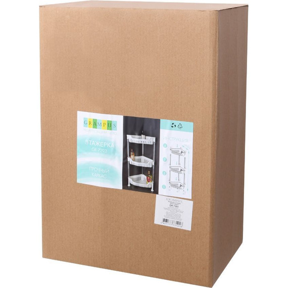 Полка угловая Fixsen Grampus GR-7293, цвет белый - 2 Полка угловая Fixsen Grampus GR-7293, цвет белый фото 2