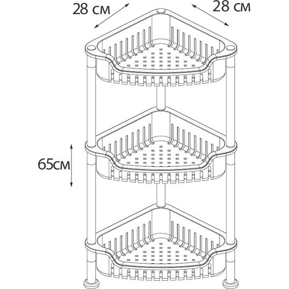 Полка угловая Fixsen Grampus GR-7293, цвет белый - 3 Полка угловая Fixsen Grampus GR-7293, цвет белый фото 3