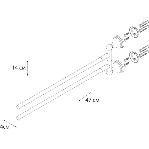 Держатель для полотенца Fixsen Laguna GR-7802A фото 3