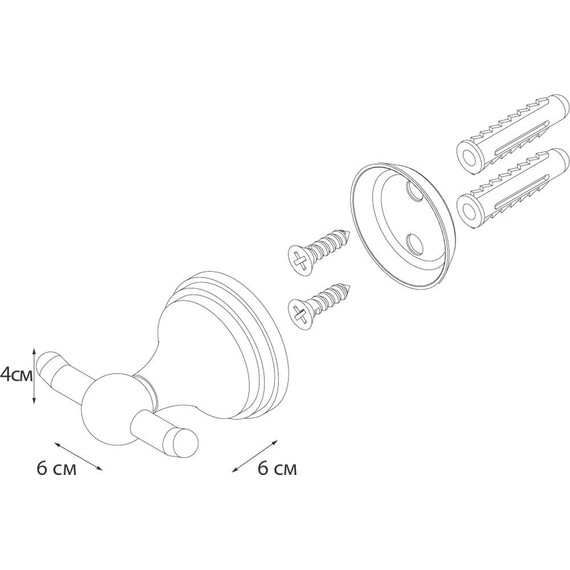 Двойной крючок Fixsen Laguna GR-7805 - 3 Двойной крючок Fixsen Laguna GR-7805 фото 3