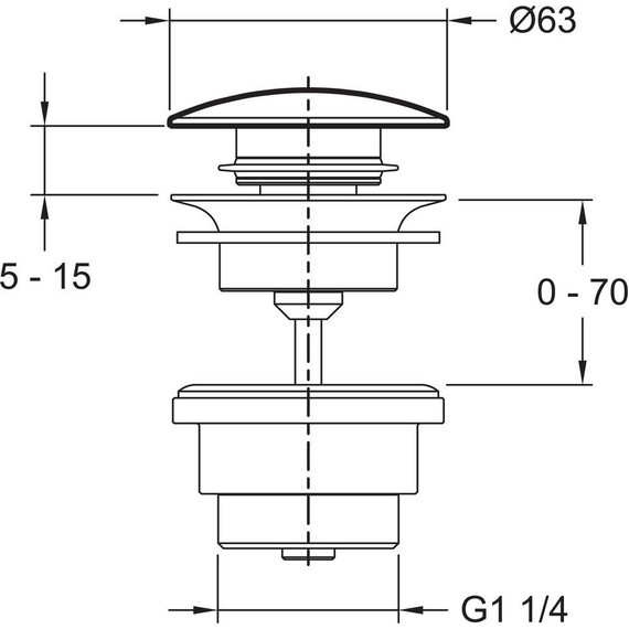 Донный клапан Jacob Delafon E30536-BCN, золото матовое фото 2