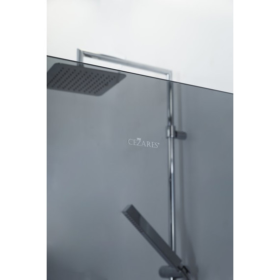 Душевая перегородка Cezares Liberta L-1 110 см (телескопический кронштейн, стекло 8 мм), хром/тонированное - 4 Душевая перегородка Cezares Liberta L-1 110 см (телескопический кронштейн, стекло 8 мм), хром/тонированное фото 4