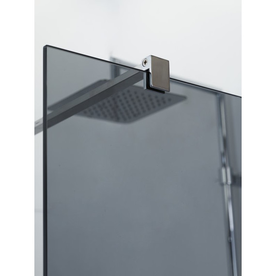 Душевая перегородка Cezares Liberta L-1 110 см (телескопический кронштейн, стекло 8 мм), хром/тонированное - 6 Душевая перегородка Cezares Liberta L-1 110 см (телескопический кронштейн, стекло 8 мм), хром/тонированное фото 6