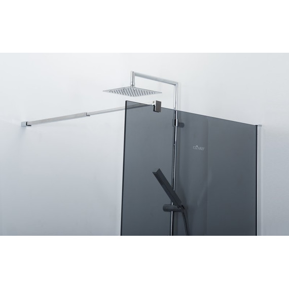 Душевая перегородка Cezares Liberta L-1 110 см (телескопический кронштейн, стекло 8 мм), хром/тонированное - 5 Душевая перегородка Cezares Liberta L-1 110 см (телескопический кронштейн, стекло 8 мм), хром/тонированное фото 5