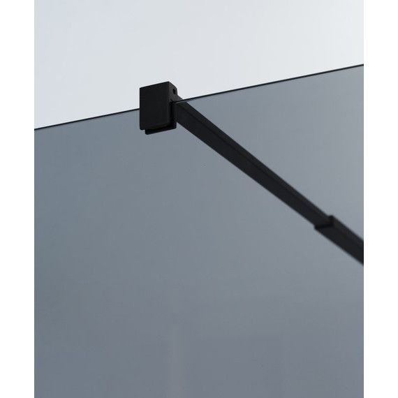 Душевая перегородка Cezares Liberta L-1 110 см (телескопический кронштейн, стекло 8 мм), черный/тонированное - 4 Душевая перегородка Cezares Liberta L-1 110 см (телескопический кронштейн, стекло 8 мм), черный/тонированное фото 4