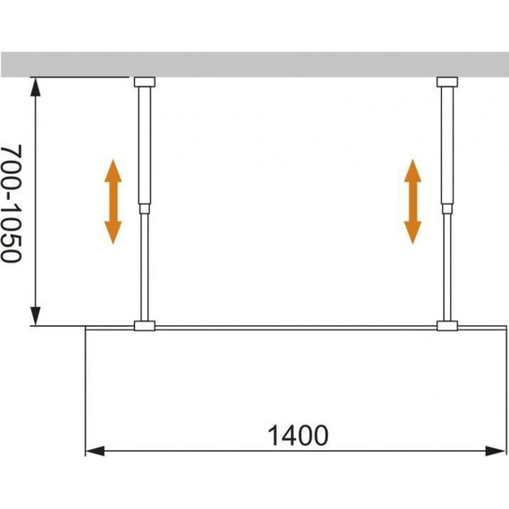 Душевая перегородка Cezares Liberta L-2 140 см (телескопические кронштейны, стекло 8 мм), черный/прозрачное фото 5