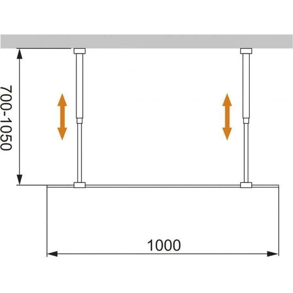 Душевая перегородка Cezares Liberta L-2 100 см (телескопические кронштейны, стекло 8 мм), черный/тонированное фото 6