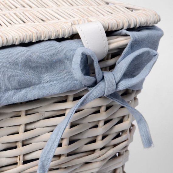 Корзина для белья WasserKraft Lippe 43 см WB-450-M, цвет белый - 4 Корзина для белья WasserKraft Lippe 43 см WB-450-M, цвет белый фото 4