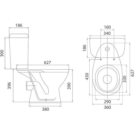 Унитаз-компакт Santeri Pro 1.P215.5.S00.00B.F с крышкой полипропилен - 3 Унитаз-компакт Santeri Pro 1.P215.5.S00.00B.F с крышкой полипропилен фото 3