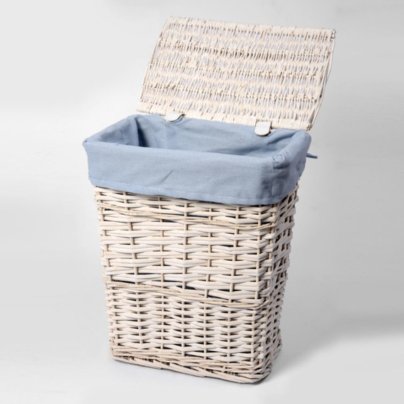 Корзина для белья WasserKraft Lippe 50 см WB-450-L, цвет белый - 3 Корзина для белья WasserKraft Lippe 50 см WB-450-L, цвет белый фото 3