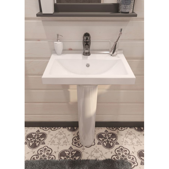 Раковина подвесная Santeri Визит 55 см 1.3115.3.S00.11B.0 фото 5