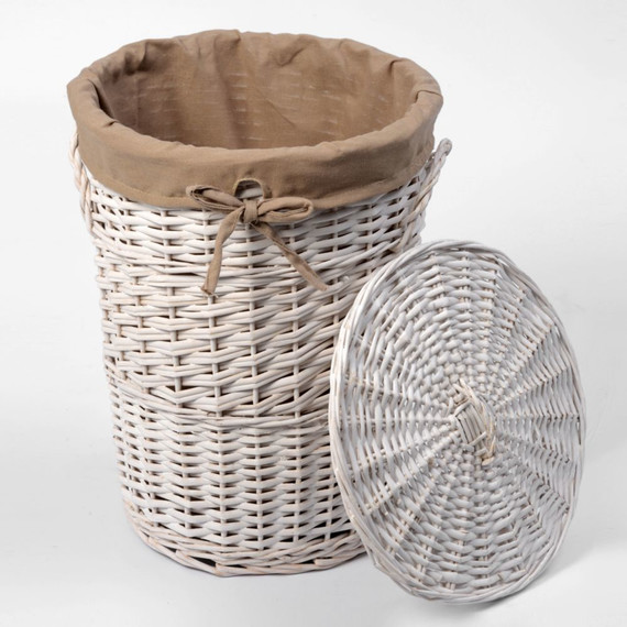 Корзина для белья WasserKraft Aller 45 см WB-106-L, цвет белый - 3 Корзина для белья WasserKraft Aller 45 см WB-106-L, цвет белый фото 3