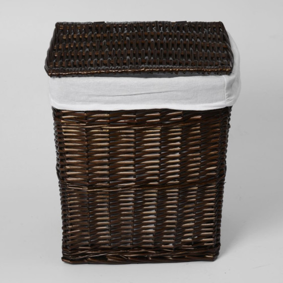 Корзина для белья WasserKraft Isar 41 см WB-130-M, цвет тёмно-коричневый - 2 Корзина для белья WasserKraft Isar 41 см WB-130-M, цвет тёмно-коричневый фото 2