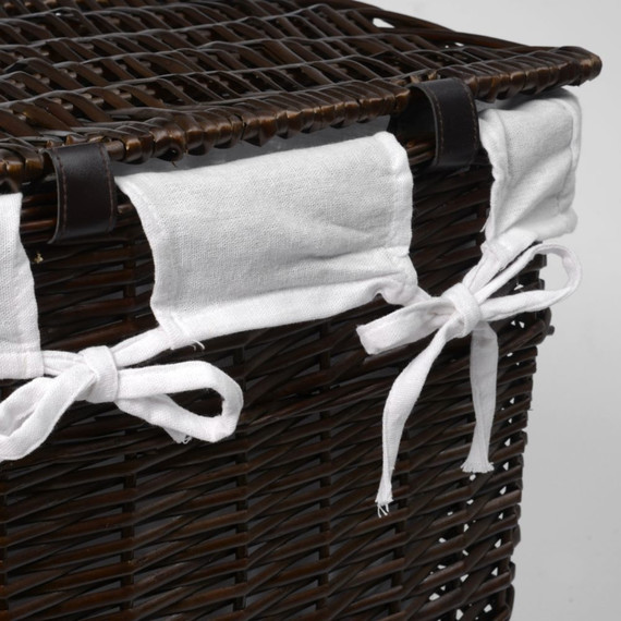 Корзина для белья WasserKraft Isar 41 см WB-130-M, цвет тёмно-коричневый - 7 Корзина для белья WasserKraft Isar 41 см WB-130-M, цвет тёмно-коричневый фото 7