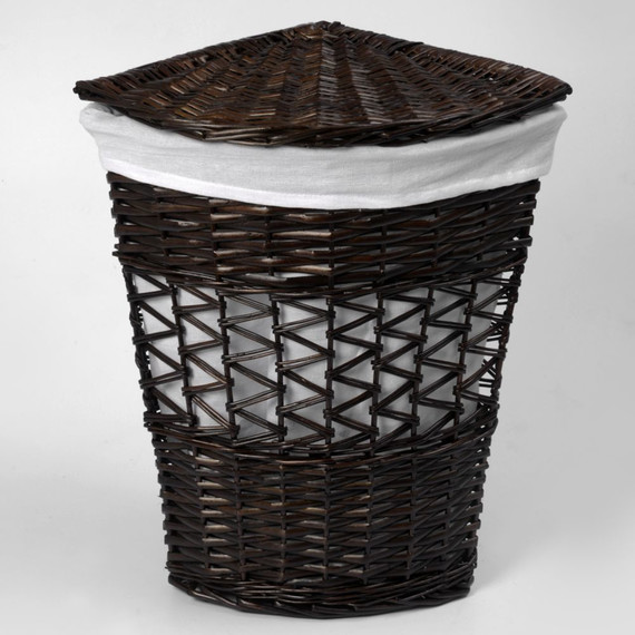 Корзина для белья WasserKraft Salm 41 см WB-270-L, цвет тёмно-коричневый фото 2