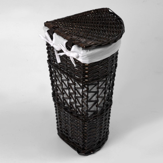 Корзина для белья WasserKraft Salm 41 см WB-270-L, цвет тёмно-коричневый фото 3