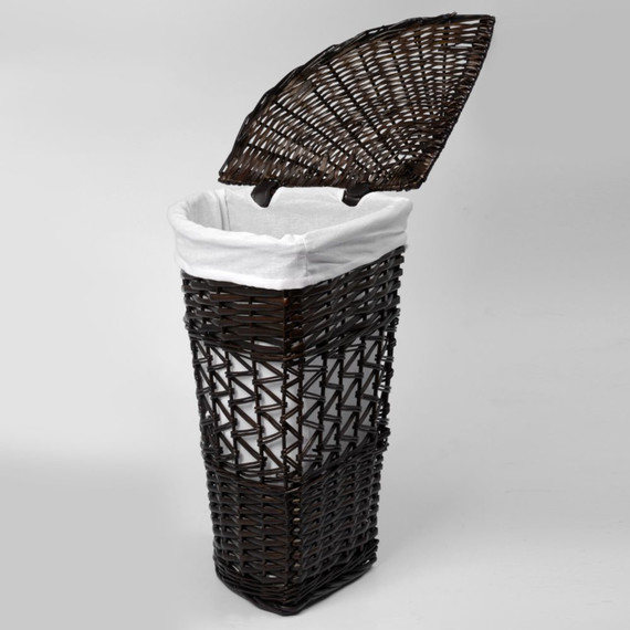 Корзина для белья WasserKraft Salm 41 см WB-270-L, цвет тёмно-коричневый фото 4