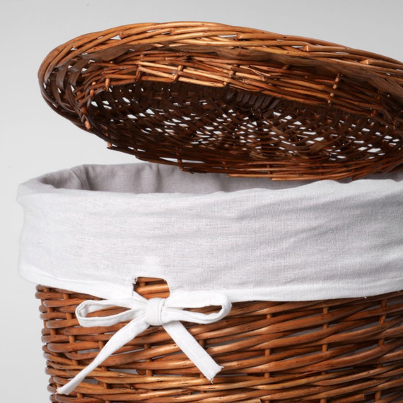 Корзина для белья WasserKraft Leine 41 см WB-350-M, цвет светло-коричневый фото 6