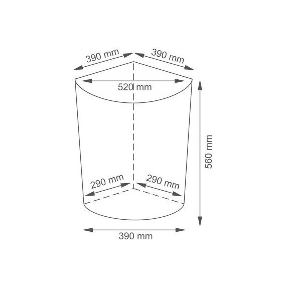 Корзина для белья WasserKraft Vils 39 см WB-560-L, цвет белый - 9 Корзина для белья WasserKraft Vils 39 см WB-560-L, цвет белый фото 9