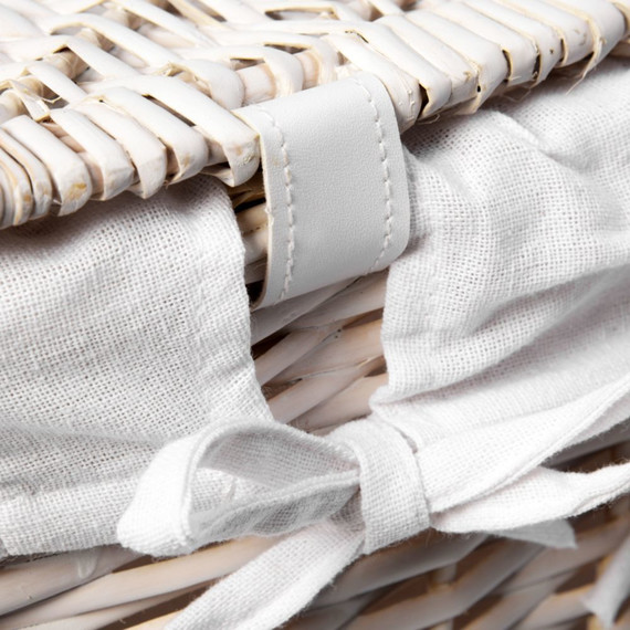 Корзина для белья WasserKraft Vils 39 см WB-560-L, цвет белый - 5 Корзина для белья WasserKraft Vils 39 см WB-560-L, цвет белый фото 5