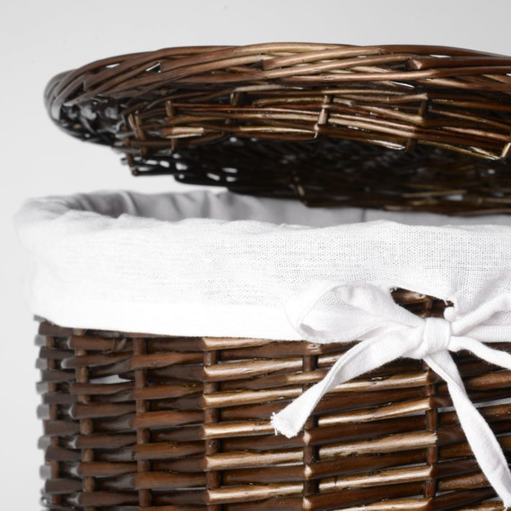 Корзина для белья WasserKraft Elbe 45 см WB-740-L, цвет тёмно-коричневый - 4 Корзина для белья WasserKraft Elbe 45 см WB-740-L, цвет тёмно-коричневый фото 4