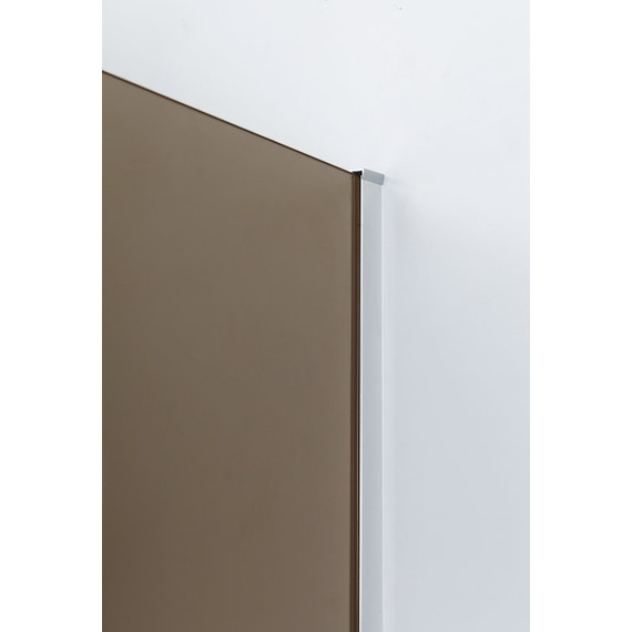 Душевое ограждение Cezares Slider AH-1 90-100x90 см (стекло 8 мм), хром/бронзовое фото 2