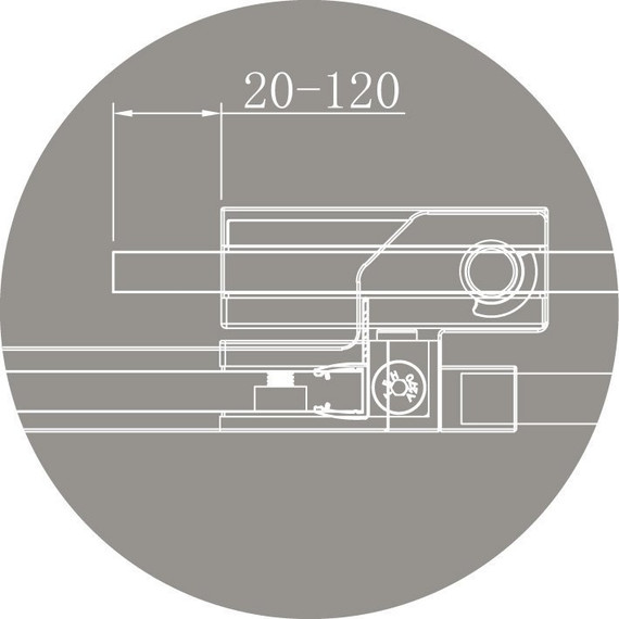 Душевая дверь Cezares Slider B-1 100/110 см (стекло 8 мм), хром/бронзовое - 4 Душевая дверь Cezares Slider B-1 100/110 см (стекло 8 мм), хром/бронзовое фото 4