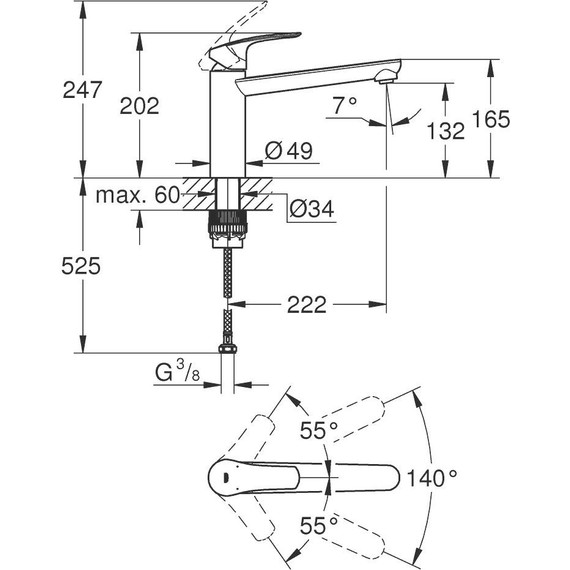 Смеситель для кухни Grohe Eurosmart 30463000 фото 4