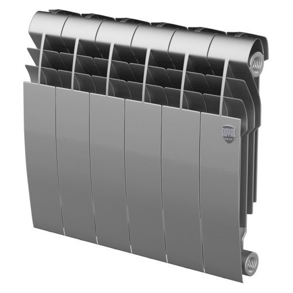 Радиатор Royal Thermo Biliner 350 Silver Satin 480х430 мм (6 секций) фото 