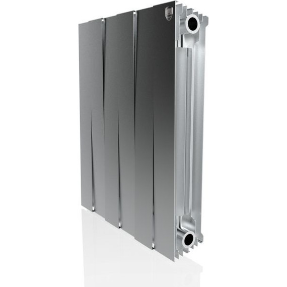 Радиатор Royal Thermo Piano Forte 500 Silver Satin 480х590 мм (6 секций) фото 