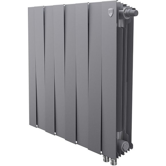 Радиатор Royal Thermo Piano Forte 500 VD Silver Satin 640х590 мм (8 секций) фото 