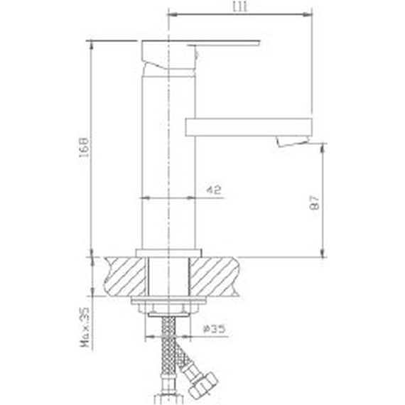 Смеситель для раковины Haiba HB1002 - 2 Смеситель для раковины Haiba HB1002 фото 2