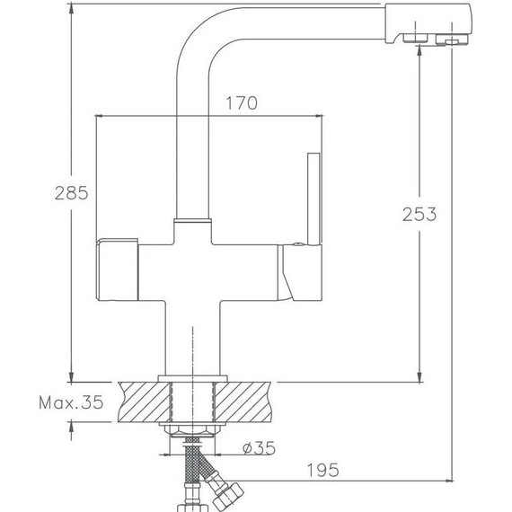 Смеситель для кухни Haiba HB70088-5, нержавеющая сталь - 2 Смеситель для кухни Haiba HB70088-5, нержавеющая сталь фото 2