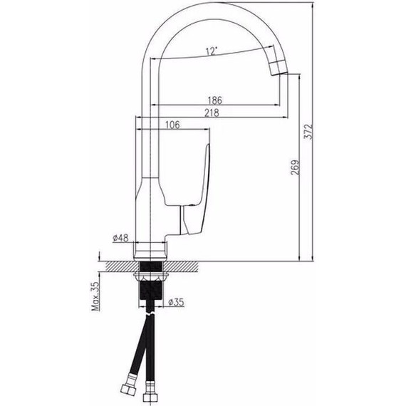 Смеситель для кухни Haiba HB70183 фото 2