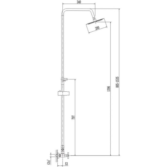 Душевая стойка Haiba HB24808 - 5 Душевая стойка Haiba HB24808 фото 5