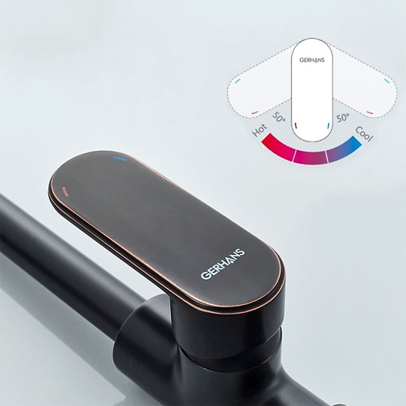 Смеситель для кухни Gerhans K14022T, черная бронза, Цвет производителя: бронза - 5 Смеситель для кухни Gerhans K14022T, черная бронза, Цвет производителя: бронза фото 5